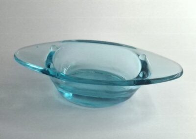Eliptický lodičkový popelník , Rosická sklárna 1962